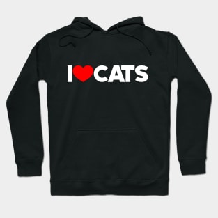 I Love Cats Kittens Cat Lovers (White) Hoodie